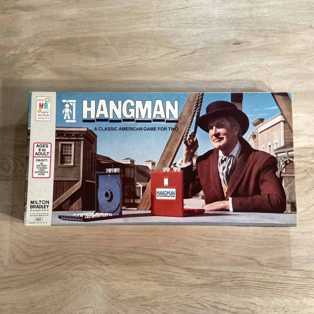 Milton Bradley 1976 Hangman‎ Game Complete Set w Instructions Vincent Price Art